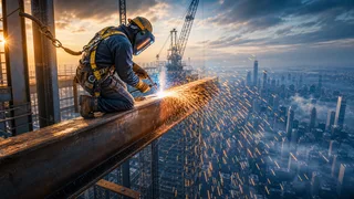 Welding At 200 Meters With A Harness, A Lanyard And Absolutely No Fear Of Heights