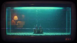 The hotel ran this tank for thirty years and never put a fish in it